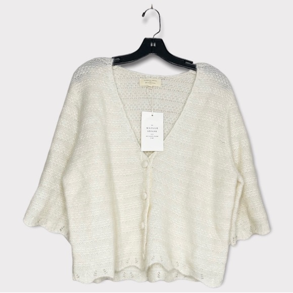 SÉZANE Lilou Mohair Wool Knit Jumper - White - Picture 5 of 8